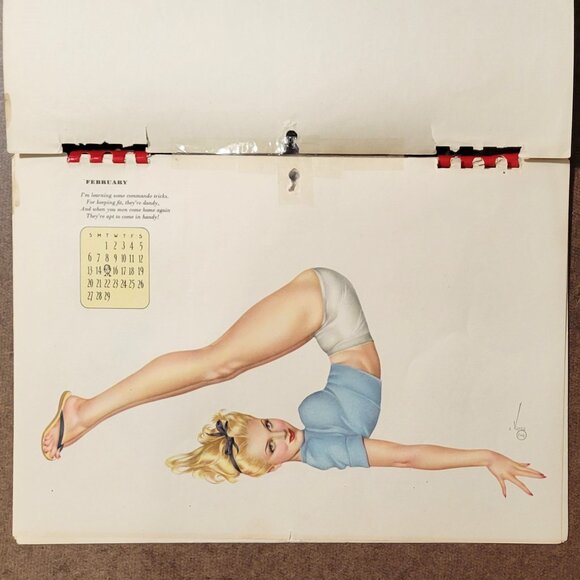 Esquire Varga 1945 Pin-Up Girl Calendar Risque with Envelope - Picture 2 of 12